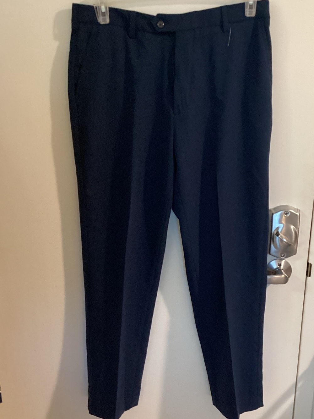George Men's Navy Dress Pants - Straight Tailored Style